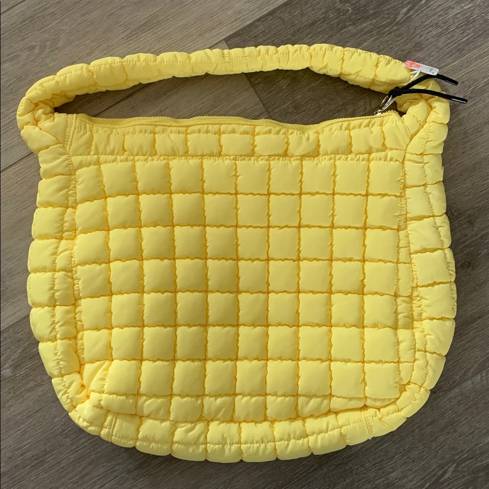 FP MOVEMENT Quilted Carryall Bag Sour Citrus Yellow NWT - Picture 6 of 10